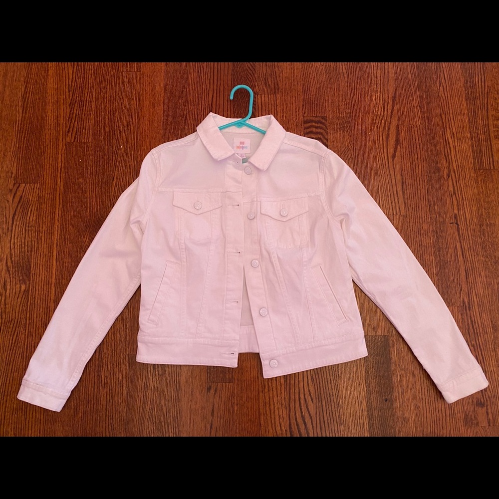 Lularoe White Button Up Denim Jacket
